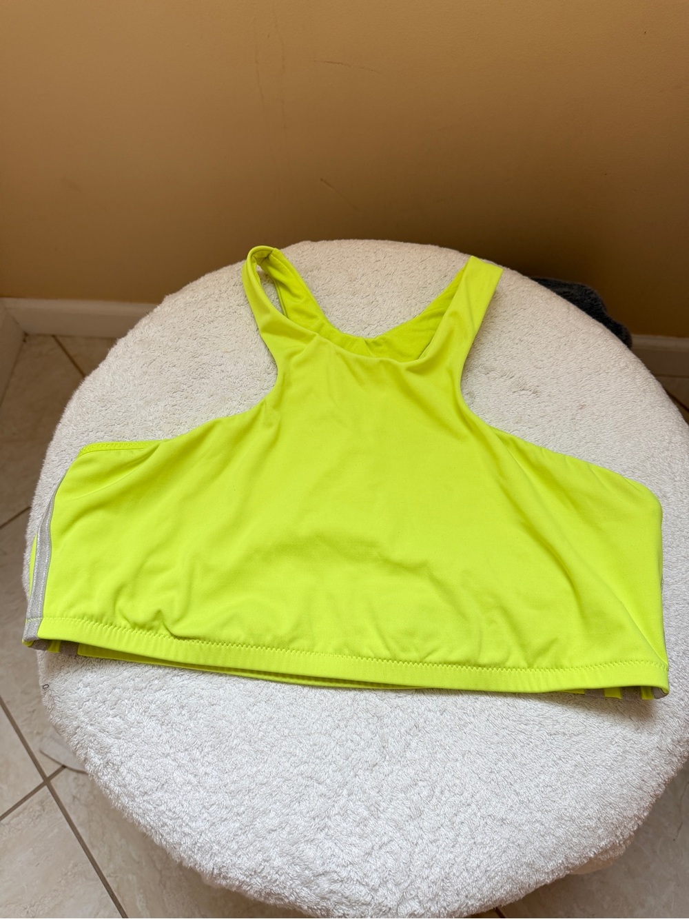 IVY PARK Neon Yellow Racerback Bikini Top